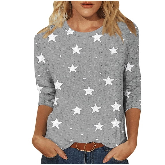 Ruimatai Women's Floral Print T-Shirt Casual Loose Fit Short Sleeve Blouse Soft Stretchy Polyester Top for Spring Summer Daily Wear
