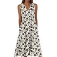 thumbnail image 1 of Ruimatai Women's Floral Sleeveless Maxi Dresses V Neck Loose Fit Flowy Casual Dresses for Summer Beach Vacation, 1 of 5