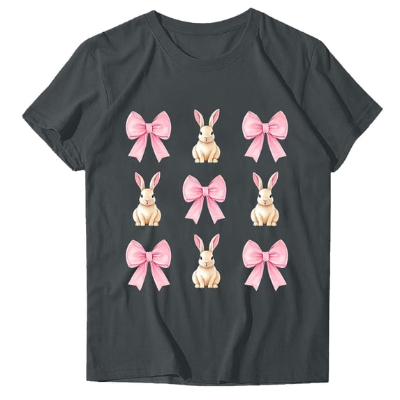 Ruimatai Women's Funny Print T-Shirt Short Sleeve Casual Blouse Round Neck Top Fashion Tee