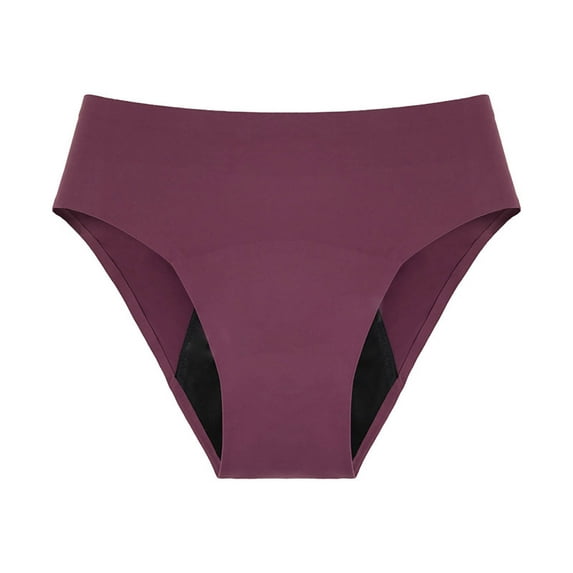 Ruimatai Women's High Waist Period Bikini Bottoms Swimwear Leakproof Menstrual Briefs Comfortable Solid Color Bathing Suit Panties