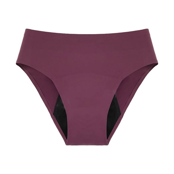 Ruimatai Women's High Waist Period Bikini Bottoms Swimwear Leakproof Menstrual Briefs Comfortable Solid Color Bathing Suit Panties