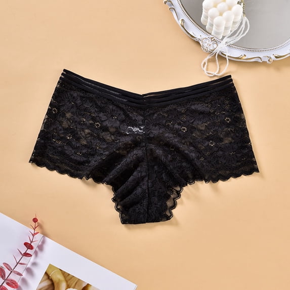 Ruimatai Women's High Waist Thong Underwear Large Size Breathable Seamless Lace Panties Comfortable Sexy No Show Panty