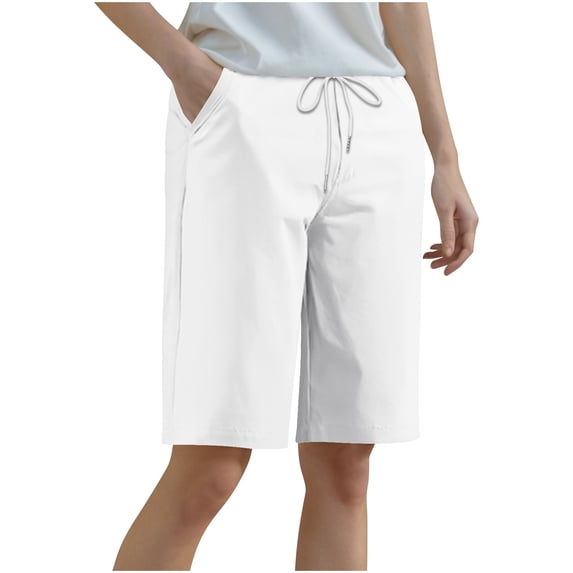 Ruimatai Women's High-Waisted Yoga Shorts Solid Color Workout Athletic Tennis Shorts Stretchy Comfort Breathable Moisture-Wicking