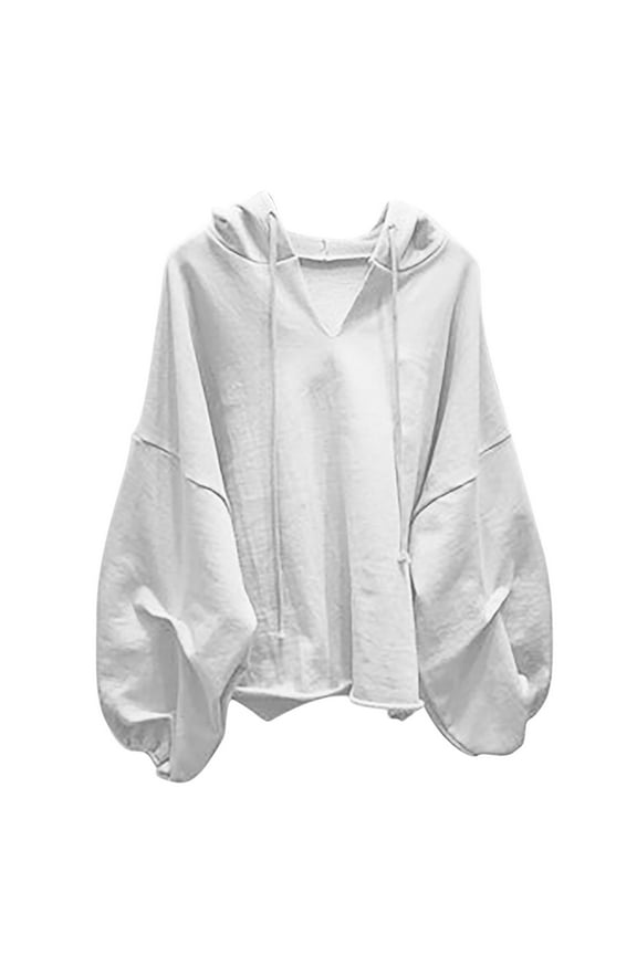 Women's Hooded Sweatshirt Casual Long Sleeve Pullover Soft Comfortable Lightweight Polyester Tops for Spring Fall Daily Wear