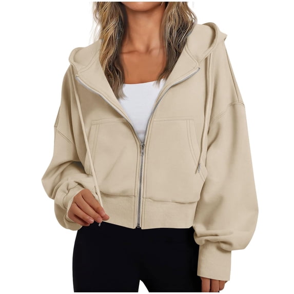 Ruimatai Women's Hoodie Fleece Jacket Long Sleeve Pullover Sweatshirt Winter Warm Soft Comfortable Casual Loose Fit Zip Up Coat for Fall Spring