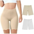 thumbnail image 1 of Ruimatai Women's Ice Silk Seamless Shorts Leggings Large Size Breathable Soft Stretchy Comfortable Casual Underwear Solid Color Plus Size, 1 of 4