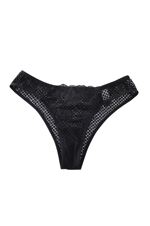 Women's Lace Low Waist Underwear Solid Color Sexy Lingerie Breathable Comfortable Stretchable Tummy Control Butt Lift Panties for Daily Wear