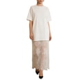 thumbnail image 1 of Ruimatai Women's Lace Maxi Dress Short Sleeve Crew Neck Loose Fit Casual Dresses for Effortless Street Style All Day, 1 of 8