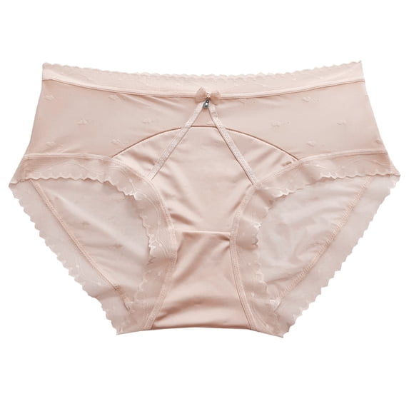 Ruimatai Women's Lace Underwear Breathable Comfortable Mid-Rise Hip Lift Soft Stretch Sexy Solid Panties for Daily Wear Home Party