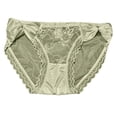 thumbnail image 1 of Ruimatai Women's Lace Underwear Mid Rise Breathable Comfortable Sexy French Panties with Bow Solid Soft Stretchy Everyday Wear, 1 of 3