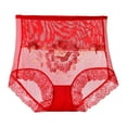 thumbnail image 1 of Ruimatai Women's Lace Underwear Mid Rise Sexy Comfortable Breathable Hip Lift Soft Stretchy Panties Solid Color High Waist Briefs for Daily Wear, 1 of 3