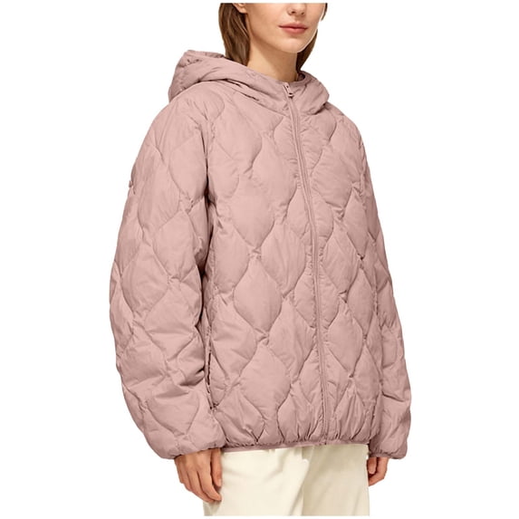 Ruimatai Women's Lightweight Hooded Short Down Jacket Warm Winter Coat Casual Outdoor Puffer Coat for Daily Wear