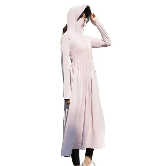 Ruimatai Women's Lightweight Hooded Sun Protection Jacket Long Sleeve UPF Casual Outdoor Coat for Spring Summer