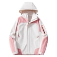 thumbnail image 1 of Ruimatai Women's Lightweight Waterproof Windproof Jacket Casual Long Sleeve Coat Spring Fall Fashion Outerwear Polyester Comfortable, 1 of 3