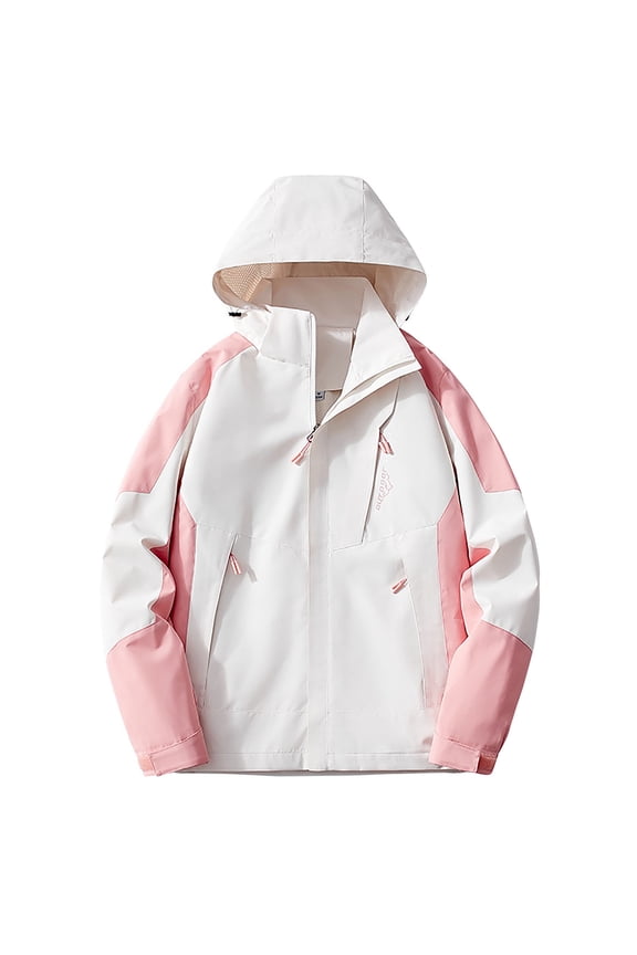 Women's Lightweight Waterproof Windproof Jacket Casual Long Sleeve Coat Spring Fall Fashion Outerwear Polyester Comfortable