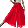thumbnail image 1 of Ruimatai Women's Loose Casual Wide Leg Pants Double-Layer Chiffon Comfortable Flowy Lounge Pants for Spring Winter Daily Wear, 1 of 5