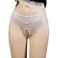 thumbnail image 1 of Ruimatai Women's Low-Rise Lace Open-Crotch Panties Sexy Transparent Underwear Soft Breathable Comfortable Thong for Daily Wear, 1 of 4