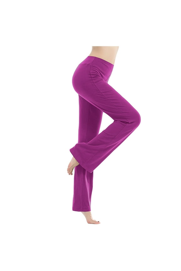 Women's Modal Cotton Soft Yoga Pants High Waisted Slim Straight Sweatpants Workout Gym Athletic Bottom Pants
