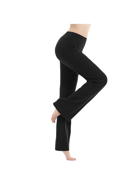 Women's Modal Cotton Soft Yoga Pants High Waisted Slim Straight Sweatpants Workout Gym Athletic Bottom Pants
