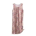 thumbnail image 1 of Ruimatai Women's Plus Size Casual Sleeveless Nightgown XL-6XL Silk Soft Comfy Round Neck Printed Sleep Dress Home Lounge Wear, 1 of 3