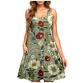 thumbnail image 1 of Ruimatai Women's Plus Size Floral Dress Sleeveless Round Neck Casual Short Summer Dress Stylish Comfortable for Party Daily Wear, 1 of 5