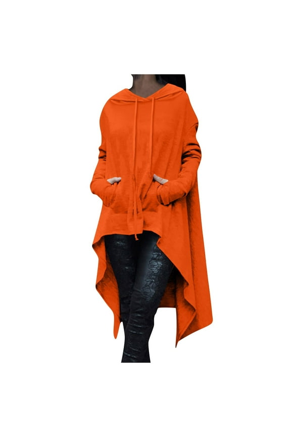 Women's Plus Size Gothic Hooded Sweatshirt Long Sleeve Loose Fit Casual Blouse Vintage Style Oversized Pullover for Women