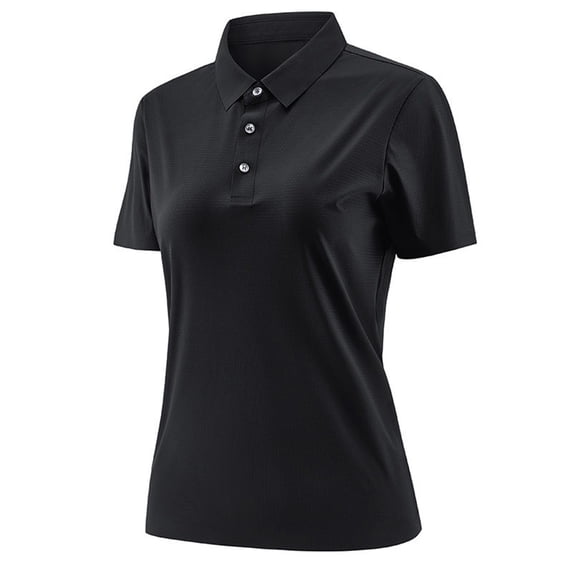 Ruimatai Women's Polo Shirt Ice Silk Breathable Cool No Seam Collar Top