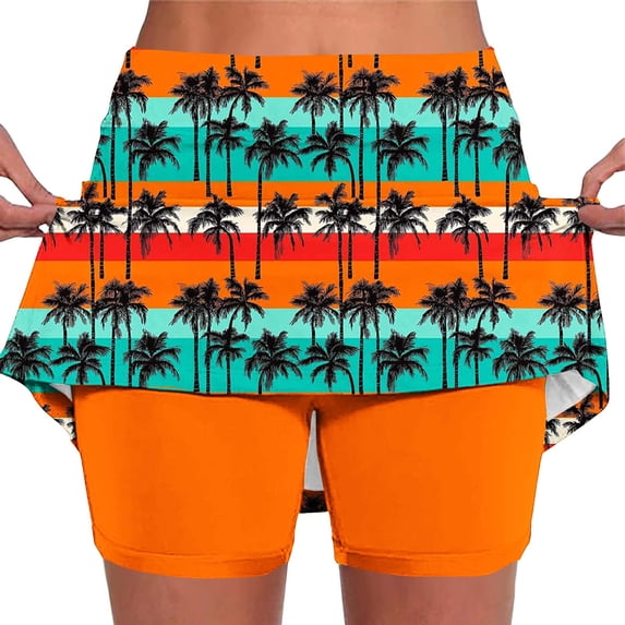 Ruimatai Women's Printed High Waist Yoga Shorts with Pockets, Lightweight Stretchy Joggers for Workout and Casual Wear