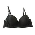 thumbnail image 1 of Ruimatai Women's Push Up Lace Bra Comfort Padded Underwire Bra Lift Up Add One Cup Women Solid Underwired Lace Back Double Breasted Lingerie, 1 of 1