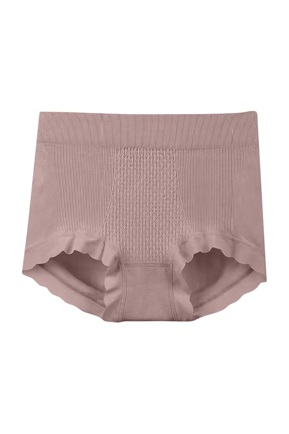 Women's Seamless High Waist Underwear Modal Cotton Thong Lace Trim Comfortable Breathable Hip Lift Sexy Panties for Daily Wear