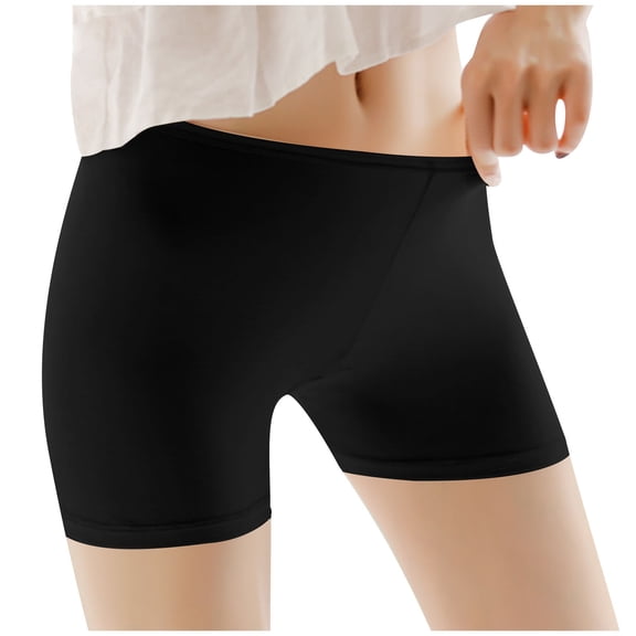 Ruimatai Women's Seamless Underwear Anti-Slip Shorts Nylon Stretch Lightweight Breathable Soft Comfortable Solid Color