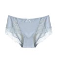 thumbnail image 1 of Ruimatai Women's Seamless Underwear Ice Silk Breathable Panties Lace Trim Comfortable No Show Briefs for Summer Casual Sexy Everyday Wear, 1 of 4