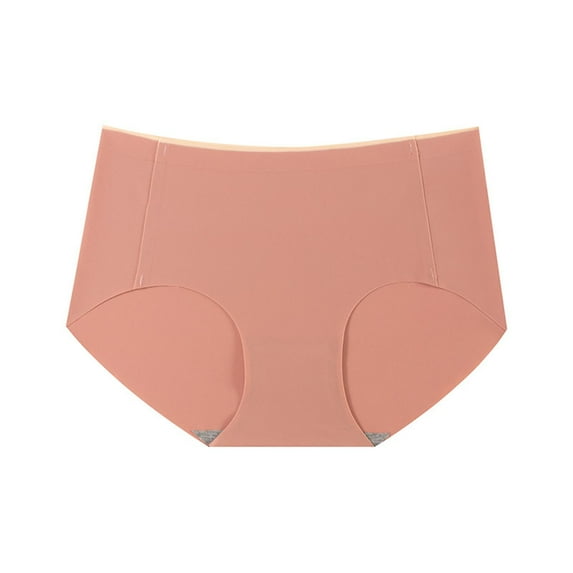 Ruimatai Women's Seamless Underwear Mid-Rise Breathable Comfort No Roll Waist Soft Stretch All Day Wear Solid Color