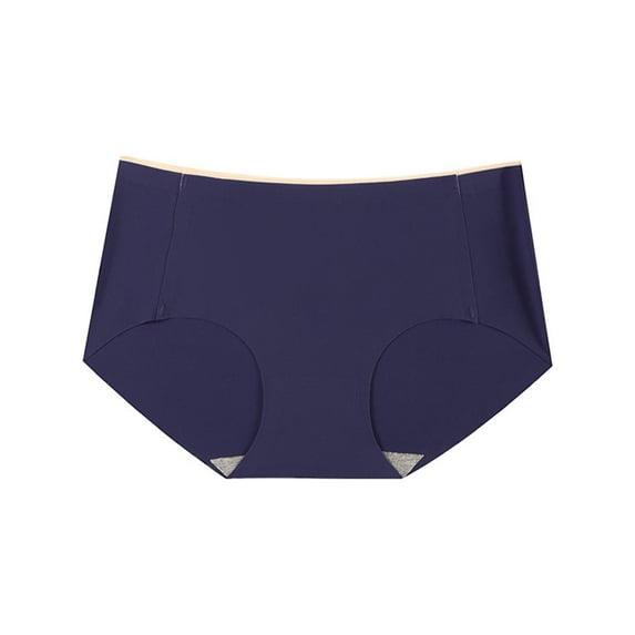 Ruimatai Women's Seamless Underwear Mid-Rise Breathable Comfort No Roll Waist Soft Stretch All Day Wear Solid Color