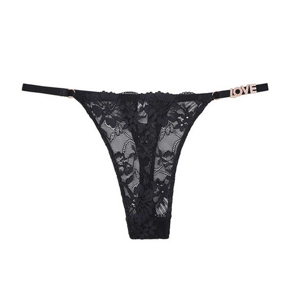 Ruimatai Women's Sexy Lace Thong Underwear Low Rise Comfortable Breathable Soft Embroidered Flowers Daily Wear Seductive Panties