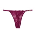 thumbnail image 1 of Ruimatai Women's Sexy Lace Thong Underwear Low Rise Comfortable Breathable Soft Embroidered Flowers Daily Wear Seductive Panties, 1 of 2