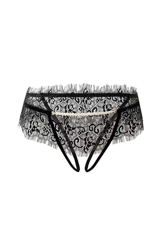 Women's Sexy Low-Rise Pearl G-String Underwear Lace T-Back Comfortable Breathable Soft Stretchy