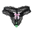 thumbnail image 1 of Ruimatai Women's Sexy Low-Rise Pearl G-String Underwear Lace T-Back Comfortable Breathable Soft Stretchy, 1 of 2