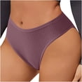 thumbnail image 1 of Ruimatai Women's Sexy Ribbed Low-Rise Briefs Soft Breathable Nylon Underwear Comfortable Everyday Panties Solid Black, 1 of 9