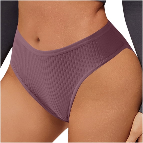 Ruimatai Women's Sexy Ribbed Low-Rise Briefs Soft Breathable Nylon Underwear Comfortable Everyday Panties Solid Black