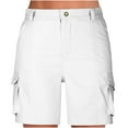 thumbnail image 1 of Ruimatai Women's Shorts Solid Color Casual Elastic Waist Comfortable Stretchy Soft Breathable Summer Shorts with Pockets, 1 of 5