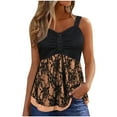 thumbnail image 1 of Ruimatai Women's Sleeveless Lace Camisole V-Neck Summer Blouse Casual Cami Top Comfortable Breathable Fashion Tank, 1 of 6