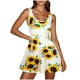 thumbnail image 1 of Ruimatai Women's Sleeveless Sunflower Print Dress A-Line Summer Beach Casual Dress Stylish Comfortable Lightweight Polyester S M L XL XXL, 1 of 9