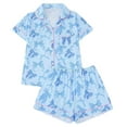 thumbnail image 1 of Ruimatai Women's Summer Pajama Set Short Sleeve Button Down Shirt and Shorts Comfy Casual Loungewear Outfit Printed Sleepwear, 1 of 9