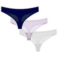 thumbnail image 1 of Ruimatai Women's Summer Seamless Thong Underwear Low Rise Breathable Soft Comfortable Lace Panties for Daily Wear,Single or 3-Pack, 1 of 2