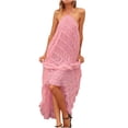 thumbnail image 1 of Ruimatai Women's Summer Sleeveless V-Neck Solid Color Dress Casual Beach Party Maxi Dress Soft Breathable Polyester Spandex Comfortable Vacation Outfit, 1 of 7