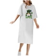 thumbnail image 1 of Ruimatai Women's Summer T-Shirt Dress Round Neck Short Sleeve Casual Loose Flowy Ankle Length Tunic Top for Spring Summer, 1 of 4