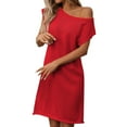 thumbnail image 1 of Ruimatai Women's Summer Y2K Knit Dress Sleeveless Slim Drawstring Casual Flowy Tiered Skirt with Pockets Beach Travel Party Wear Polyester Spandex, 1 of 6