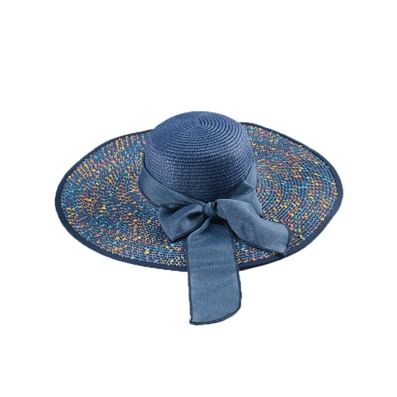 Ruimatai Women's Sun Hat Wide Brim Straw Beach Hat UPF 50 Sun Protection Summer Outdoor Travel Foldable Breathable Adjustable for Women