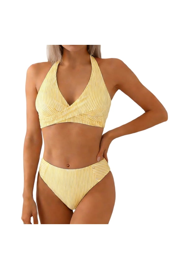 Women's Swimsuit Conservative Skirt Style Bikini Set Adjustable Straps Flattering Coverage Quick Dry Fabric